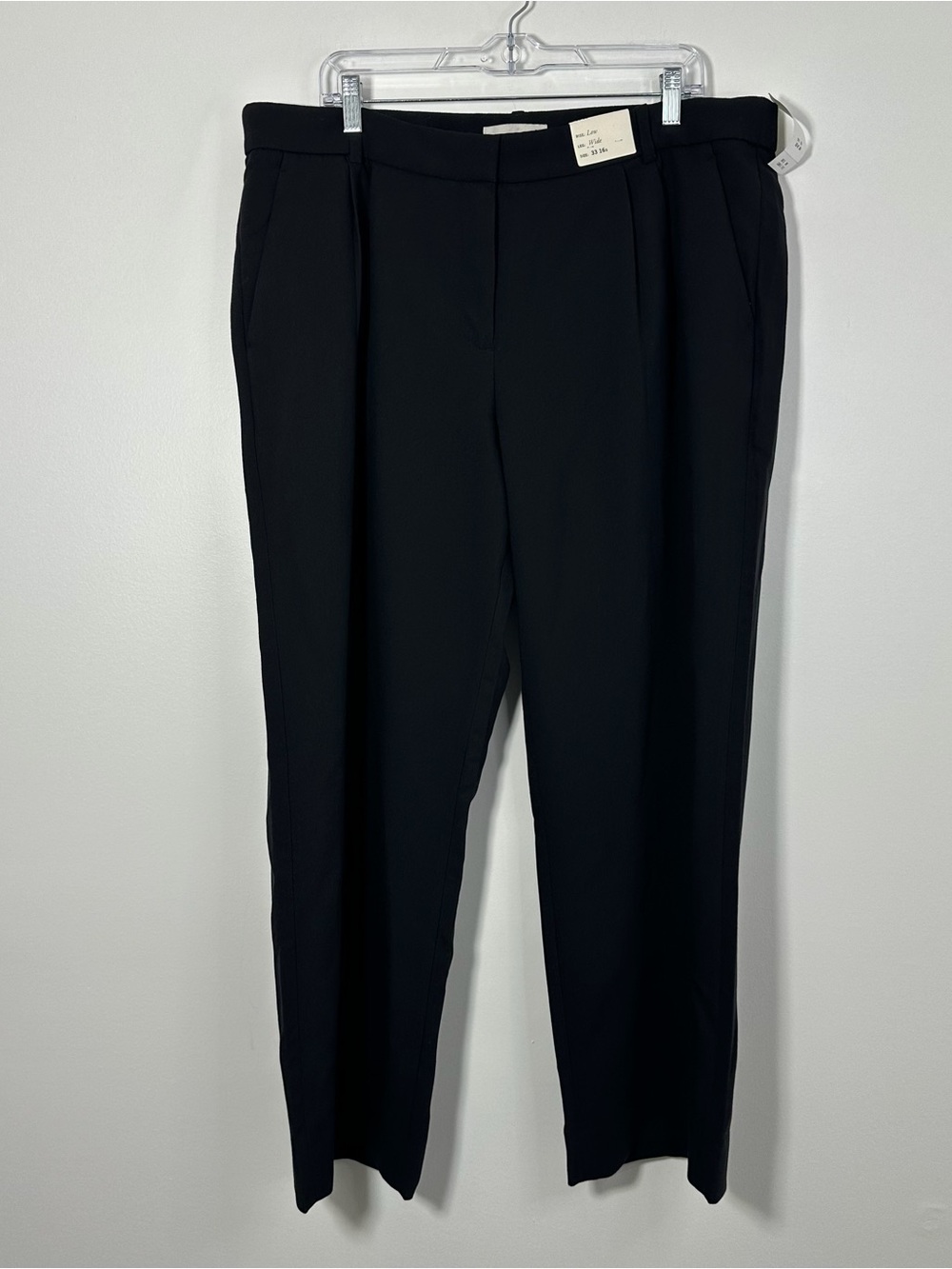 Abercrombie Women’s Black Low Rise Wide Leg Pants Size 16 Short NWT